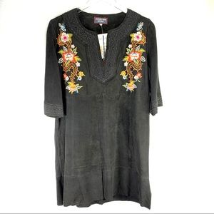 SOLD Johnny Was Workshop Esmeralda Suede Kaftan